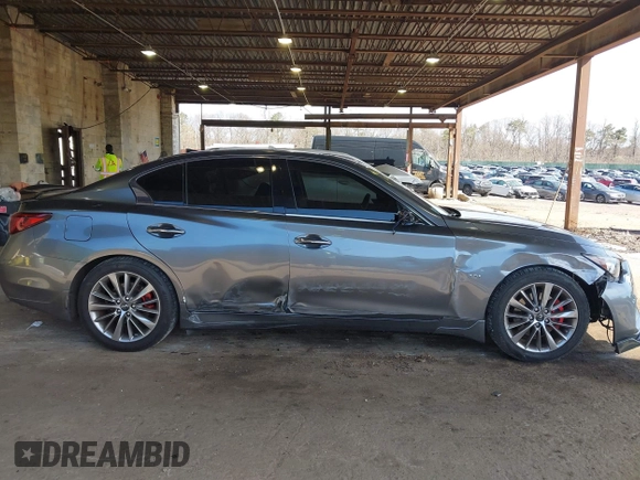 2018 Infiniti Q50 Luxe with VIN JN1EV7AP6JM363783, listed as a IAAI auction lot 42027040 with 41,020 mi miles and . Bid and sale history available at DreamBid. Image 13.