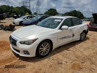 2015 Infiniti Q50 Premium with VIN JN1BV7AR1FM412660, listed as a Copart auction lot 61007025 with 111,021 mi miles and Salvage title. Bid and sale history available at DreamBid. Image 1.