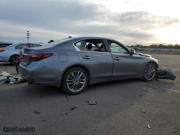 2018 Infiniti Q50 3.0t LUXE with VIN JN1EV7AR0JM444389, listed as a Copart auction lot 45236375 with 126,539 mi miles and Salvage Title. Bid and sale history available at carsss.com. Image 3.
