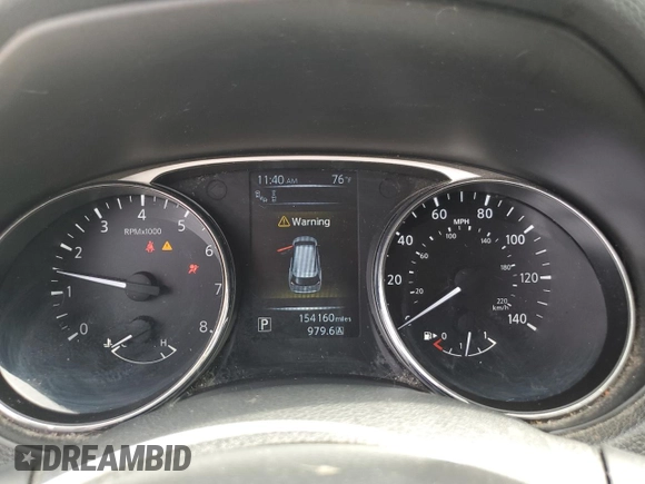 2016 Nissan Rogue S with VIN 5N1AT2MV7GC816401, listed as a Copart auction lot 53946055 with 154,160 mi miles and Salvage Title. Bid and sale history available at DreamBid. Image 9.