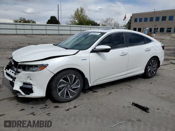 2019 Honda Insight Touring z VIN 19XZE4F9XKE007764, wystawiony jako Copart lot #54619275 z przebiegiem 24 441 mil mil oraz Szkoda całkowita • Salvage title. Historia ofert i sprzedaży dostępna na DreamBid. Obrazek 1.