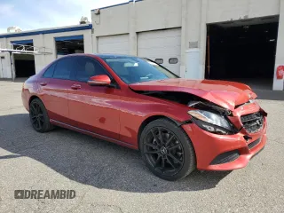 2017 Mercedes-Benz C 300 with VIN 55SWF4KB2HU215695, listed as a Copart auction lot 51107705 with 75,377 mi miles and Salvage Title. Bid and sale history available at carsss.com. Image 4.