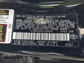 2015 Toyota Avalon Limited with VIN 4T1BK1EB3FU190554, listed as a IAAI auction lot 41721072 with 139,464 mi miles and . Bid and sale history available at DreamBid. Image 9.