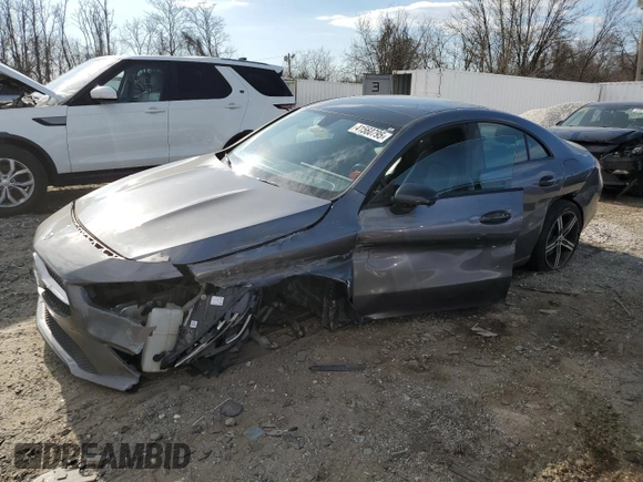 2021 Mercedes-Benz CLA with VIN W1K5J4HB0MN187822, listed as a Copart auction lot 41560795 with 64,361 mi miles and Salvage Title. Bid and sale history available at carsss.com. Image 1.