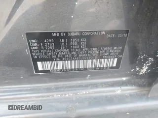 2018 Subaru Impreza with VIN 4S3GTAA63J3748319, listed as a IAAI auction lot 42441310 with 71,616 mi miles and . Bid and sale history available at DreamBid. Image 9.
