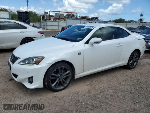 2013 Lexus IS 250 C with VIN JTHFF2C27D2528371, listed as a Copart auction lot 57607525 with 101,838 mi miles and Clean title. Bid and sale history available at DreamBid. Image 1.