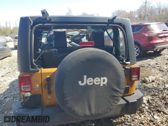 2014 Jeep Wrangler Sport with VIN 1C4AJWAG6EL315052, listed as a Copart auction lot 48494835 with 82,756 mi miles and Salvage Title. Bid and sale history available at carsss.com. Image 6.