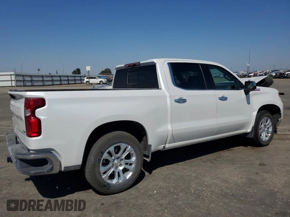 2023 Chevrolet Silverado 1500 LTZ with VIN 1GCUDGE86PZ318398, listed as a Copart auction lot 76702434 with 17,494 mi miles and Salvage Title. Bid and sale history available at carsss.com. Image 3.