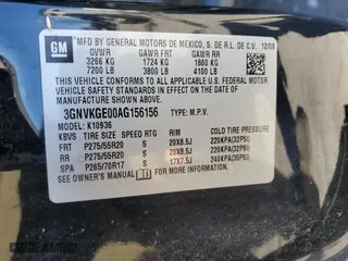 2010 Chevrolet Avalanche LTZ with VIN 3GNVKGE00AG156156, listed as a Copart auction lot 50806785 with 199,287 mi miles and Clean Title. Bid and sale history available at carsss.com. Image 12.