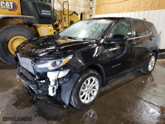 2021 Chevrolet Equinox LT with VIN 2GNAXUEV2M6122360, listed as a Copart auction lot 52962015 with 64,836 mi miles and Salvage Title. Bid and sale history available at carsss.com. Image 1.