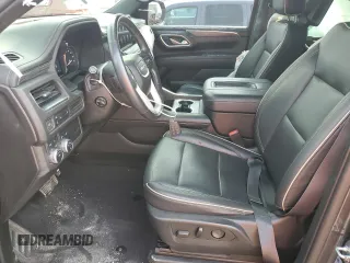 2021 GMC Yukon XL SLT with VIN 1GKS2GKD9MR437285, listed as a Copart auction lot 63038474 with 49,603 mi miles and Salvage Title. Bid and sale history available at carsss.com. Image 7.