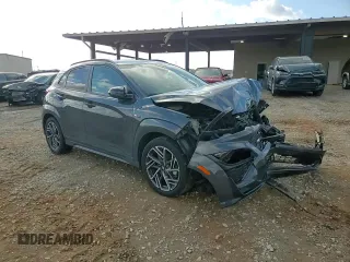 2023 Hyundai Kona N Line with VIN KM8K33A38PU020361, listed as a Copart auction lot 83673054 with 46,591 mi miles and Salvage Title. Bid and sale history available at carsss.com. Image 12.