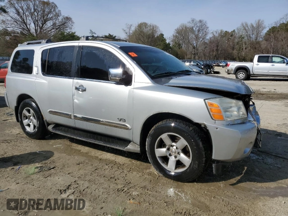 2007 Nissan Armada SE z VIN 5N1BA08A27N722095, wystawiony jako Copart lot #51247875 z przebiegiem 195 137 mil mil oraz Szkoda całkowita • Salvage title. Historia ofert i sprzedaży dostępna na DreamBid. Obrazek 4.