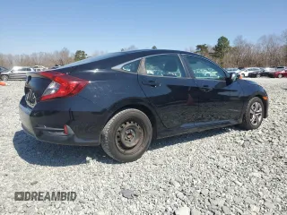2017 Honda Civic Sedan LX with VIN 19XFC2F60HE010569, listed as a Copart auction lot 48873155 with 128,818 mi miles and Salvage Title. Bid and sale history available at carsss.com. Image 3.
