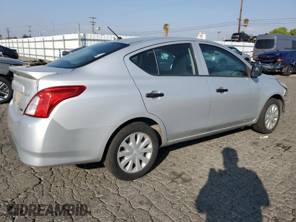 2015 Nissan Versa SV with VIN 3N1CN7AP5FL801573, listed as a Copart auction lot 43271265 with 80,350 mi miles and Salvage title. Bid and sale history available at DreamBid. Image 3.