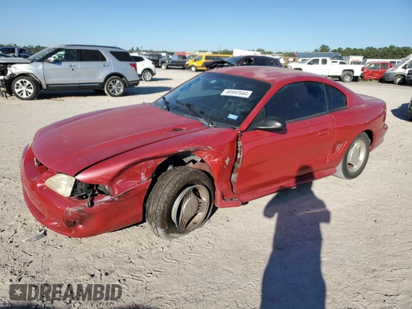 1995 Ford Mustang with VIN 1FALP4047SF208448, listed as a Copart auction lot 80992644 with 328,529 mi miles and Salvage Title. Bid and sale history available at carsss.com. Image 1.
