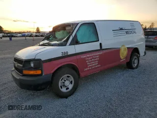 2016 Chevrolet Express Cargo Van with VIN 1GCWGAFF1G1124774, listed as a Copart auction lot 83574214 with 270,050 mi miles and Salvage Title. Bid and sale history available at carsss.com. Image 1.
