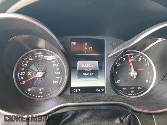 2017 Mercedes-Benz C 300 with VIN 55SWF4JB7HU205892, listed as a Copart auction lot 59607825 with 104,146 mi miles and Salvage title. Bid and sale history available at DreamBid. Image 9.