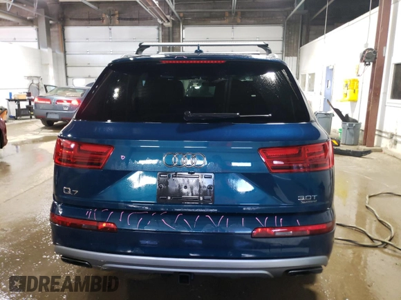 2018 Audi Q7 Premium Plus with VIN WA1LAAF73JD032143, listed as a Copart auction lot 57399785 with 97,893 mi miles and Salvage title. Bid and sale history available at DreamBid. Image 6.