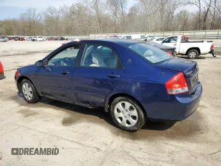 2009 Kia Spectra EX with VIN KNAFE222595620247, listed as a Copart auction lot 53828625 with 191,968 mi miles and Salvage Title. Bid and sale history available at carsss.com. Image 2.
