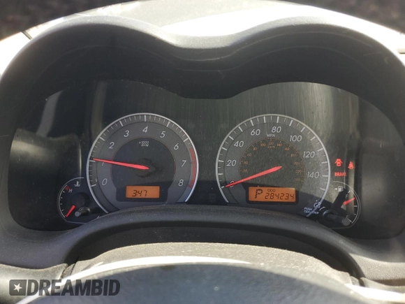 2010 Toyota Corolla with VIN 1NXBU4EEXAZ212290, listed as a Copart auction lot 54184055 with 284,234 mi miles and Salvage Title. Bid and sale history available at DreamBid. Image 9.