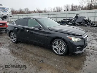 2017 Infiniti Q50 Premium with VIN JN1EV7AR2HM841483, listed as a Copart auction lot 49384005 with 87,181 mi miles and Salvage Title. Bid and sale history available at DreamBid. Image 4.