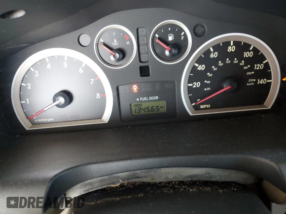 2005 Hyundai Santa Fe GLS with VIN KM8SC13D75U912706, listed as a Copart auction lot 57878555 with 134,565 mi miles and Clean title. Bid and sale history available at DreamBid. Image 9.