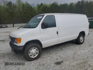 2006 Ford Econoline Cargo with VIN 1FTNE24W66HB42025, listed as a Copart auction lot 50987195 with 288,434 mi miles and Clean Title. Bid and sale history available at carsss.com. Image 1.