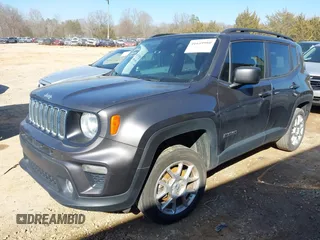 2020 Jeep Renegade Latitude with VIN ZACNJBBB1LPL49421, listed as a IAAI auction lot 41649980 with 84,596 mi miles. Bid and sale history available at carsss.com. Image 2.