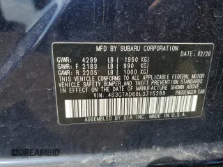 2020 Subaru Impreza Premium with VIN 4S3GTAD60L3715289, listed as a Copart auction lot 49871125 with 92,123 mi miles and Salvage Title. Bid and sale history available at carsss.com. Image 13.