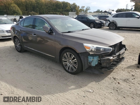 2014 Kia Cadenza Premium with VIN KNALN4D7XE5125317, listed as a Copart auction lot 78210314 with 121,594 mi miles and Salvage Title. Bid and sale history available at carsss.com. Image 4.