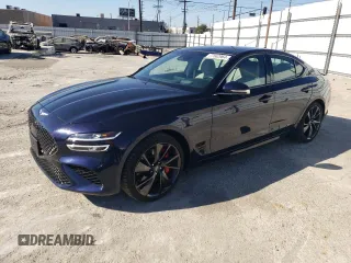 2023 Genesis G70 3.3T with VIN KMTG54TE2PU123852, listed as a Copart auction lot 77562964 with 10,890 mi miles and Salvage Title. Bid and sale history available at carsss.com. Image 1.