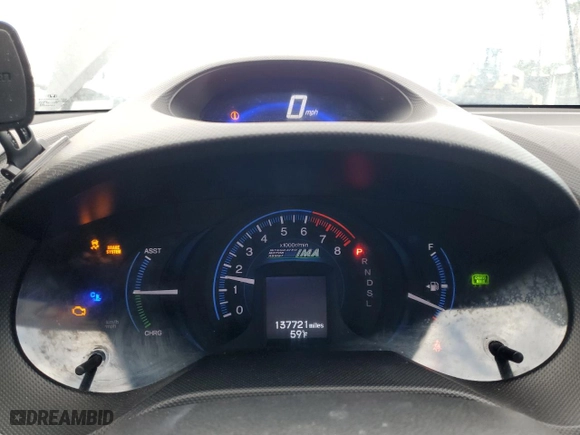 2012 Honda Insight LX with VIN JHMZE2H59CS004561, listed as a Copart auction lot 81131974 with 137,721 mi miles and Salvage Title. Bid and sale history available at carsss.com. Image 9.