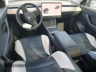2022 Tesla Model Y Long Range with VIN 7SAYGAEE2NF390507, listed as a Copart auction lot 50986965 with 48,027 mi miles and Non Repairable. Bid and sale history available at DreamBid. Image 8.