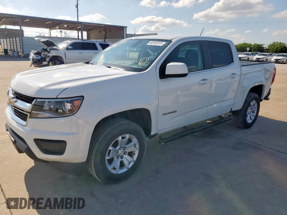 2019 Chevrolet Colorado 2WD LT with VIN 1GCGSCEN4K1109282, listed as a Copart auction lot 56242815 with 54,980 mi miles and Salvage Title. Bid and sale history available at DreamBid. Image 1.