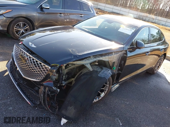 2021 Genesis G80 2.5T with VIN KMTGB4SC0MU047486, listed as a IAAI auction lot 41292975 with 53,196 mi miles and . Bid and sale history available at DreamBid. Image 2.