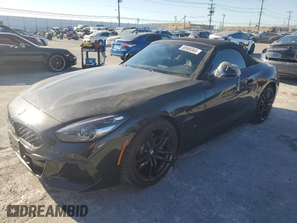 2020 BMW Z4 sDrive30i with VIN WBAHF3C02LWW54463, listed as a Copart auction lot 88969365 with 80,670 mi miles and Salvage Title. Bid and sale history available at carsss.com. Image 1.