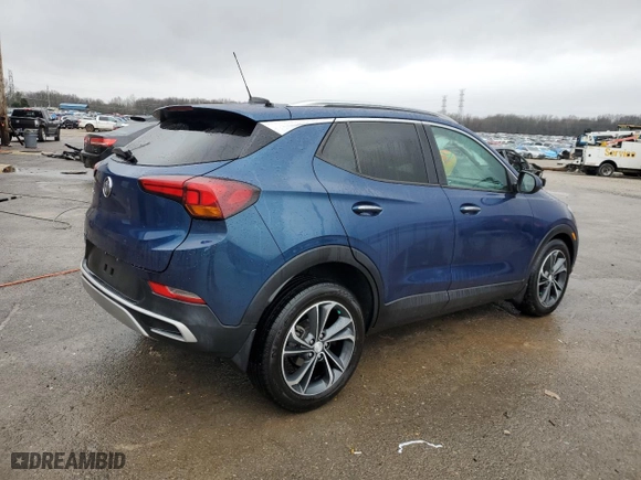2021 Buick Encore GX Select with VIN KL4MMDS21MB074981, listed as a Copart auction lot 42389295 with 57,113 mi miles and Salvage Title. Bid and sale history available at carsss.com. Image 3.