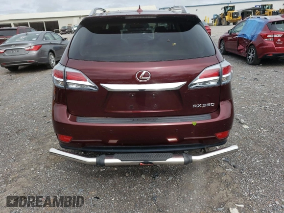 2013 Lexus RX 350 with VIN JTJBK1BA4D2034609, listed as a Copart auction lot 52022985 with 99,542 mi miles and Salvage Title. Bid and sale history available at carsss.com. Image 6.