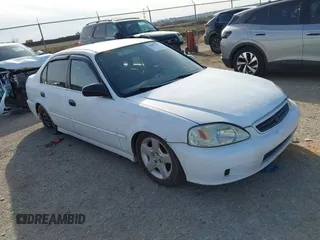 1996 Honda Civic DX z VIN 2HGEJ6524TH510238, wystawiony jako IAAI lot #41001798 z przebiegiem 183 039 mil mil oraz . Historia ofert i sprzedaży dostępna na DreamBid. Obrazek 1.