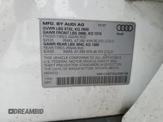 2018 Audi SQ5 Prestige with VIN WA1C4AFY6J2098746, listed as a Copart auction lot 56747805 with 47,566 mi miles and Salvage title. Bid and sale history available at DreamBid. Image 12.