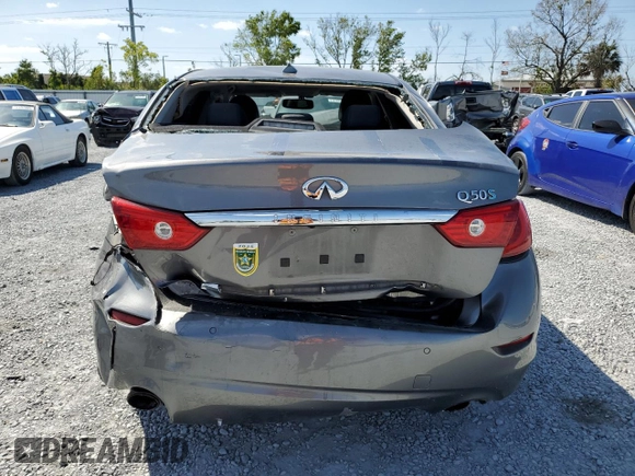 2014 Infiniti Q50 Hybrid Sport with VIN JN1AV7AP0EM691995, listed as a Copart auction lot 51041375 with Not Provided miles and Salvage Title. Bid and sale history available at carsss.com. Image 6.