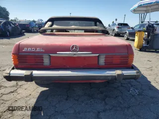1985 Mercedes-Benz SL with VIN WDBBA45C9FA017476, listed as a Copart auction lot 74177774 with 135,805 mi miles and Salvage title. Bid and sale history available at DreamBid. Image 6.