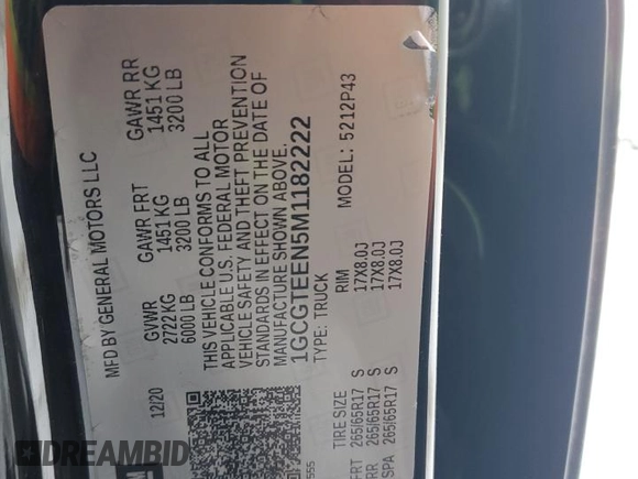 2021 Chevrolet Colorado 4WD ZR2 z VIN 1GCGTEEN5M1182222, wystawiony jako Copart lot #84324364 z przebiegiem 41 388 mil mil oraz Czysty tytuł • Clean title. Historia ofert i sprzedaży dostępna na DreamBid. Obrazek 15.