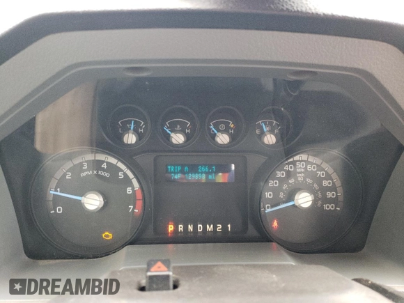2012 Ford F-350 XL with VIN 1FTRF3B69CEA77255, listed as a Copart auction lot 72729274 with 129,898 mi miles and Clean Title. Bid and sale history available at DreamBid. Image 9.