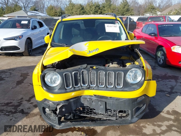 2017 Jeep Renegade Latitude with VIN ZACCJABB0HPF54868, listed as a IAAI auction lot 41417387 with 97,982 mi miles and . Bid and sale history available at DreamBid. Image 12.
