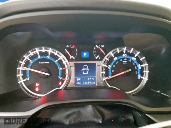 2019 Toyota 4Runner SR5 z VIN JTEZU5JR3K5196751, wystawiony jako Copart lot #57701485 z przebiegiem 54 439 mil mil oraz Szkoda całkowita • Salvage title. Historia ofert i sprzedaży dostępna na DreamBid. Obrazek 9.