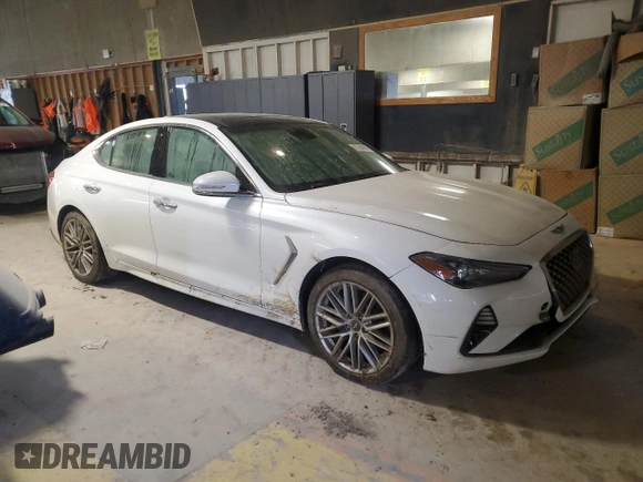 2021 Genesis G70 2.0T z VIN KMTG34LA4MU072420, wystawiony jako Copart lot #87259094 z przebiegiem 36 491 mil mil oraz Szkoda całkowita • Salvage title. Historia ofert i sprzedaży dostępna na DreamBid. Obrazek 4.
