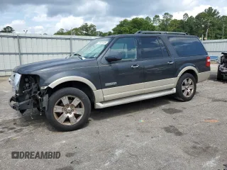 2007 Ford Expedition EL Eddie Bauer with VIN 1FMFK17537LA91569, listed as a Copart auction lot 55829234 with 231,897 mi miles and Salvage Title. Bid and sale history available at carsss.com. Image 1.