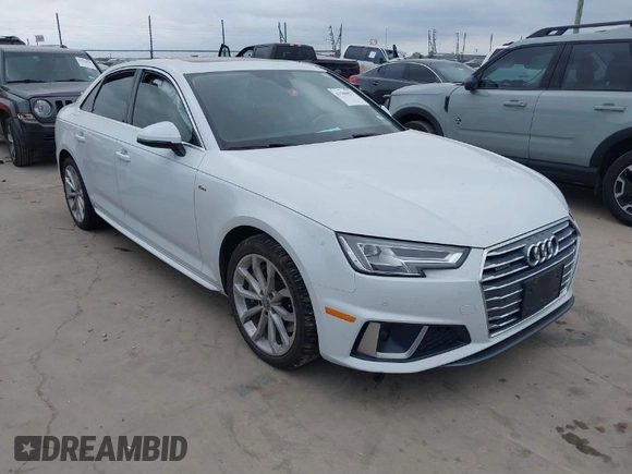 2019 Audi A4 Premium Plus z VIN WAUENAF46KA111721, wystawiony jako IAAI lot #41500022 z przebiegiem 92 993 mil mil oraz . Historia ofert i sprzedaży dostępna na DreamBid. Obrazek 1.